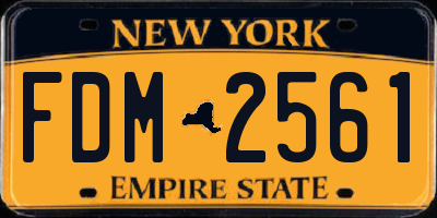 NY license plate FDM2561