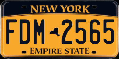 NY license plate FDM2565