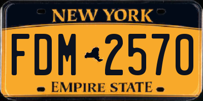 NY license plate FDM2570
