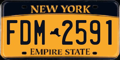 NY license plate FDM2591