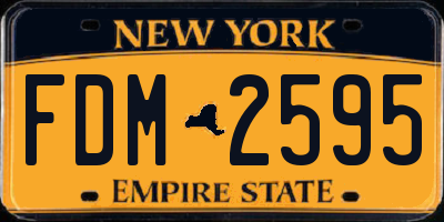 NY license plate FDM2595