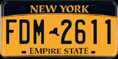 NY license plate FDM2611