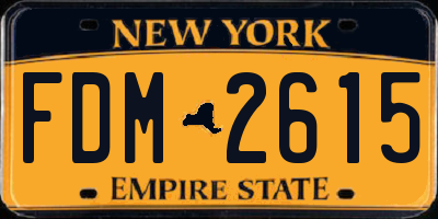 NY license plate FDM2615