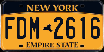 NY license plate FDM2616