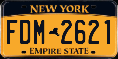 NY license plate FDM2621