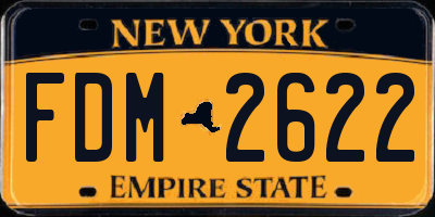 NY license plate FDM2622