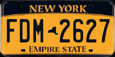 NY license plate FDM2627