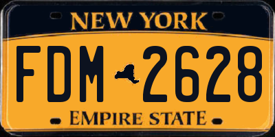 NY license plate FDM2628