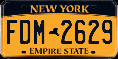 NY license plate FDM2629