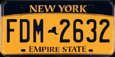 NY license plate FDM2632