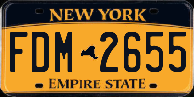 NY license plate FDM2655