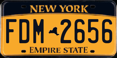NY license plate FDM2656