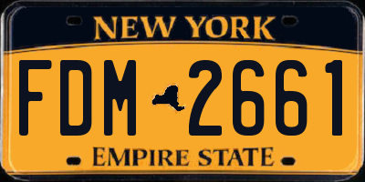 NY license plate FDM2661