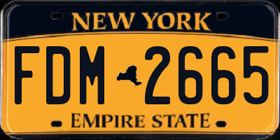 NY license plate FDM2665