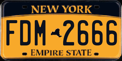 NY license plate FDM2666