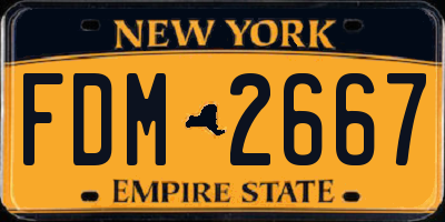 NY license plate FDM2667