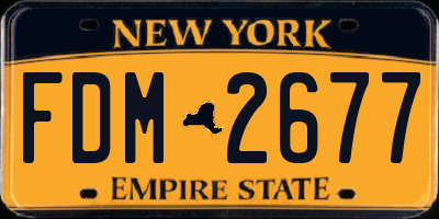 NY license plate FDM2677