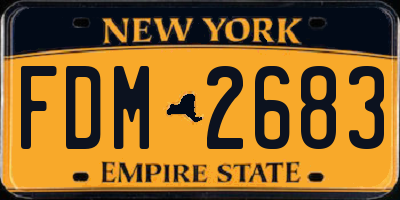 NY license plate FDM2683