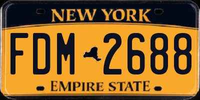 NY license plate FDM2688