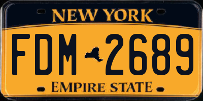 NY license plate FDM2689