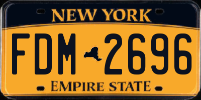 NY license plate FDM2696