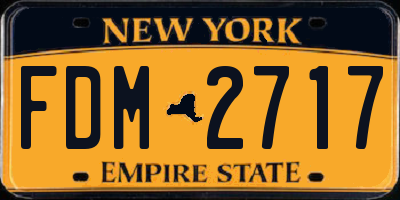 NY license plate FDM2717