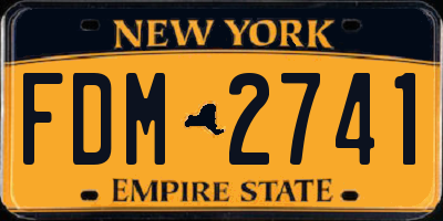 NY license plate FDM2741