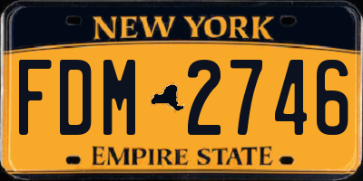 NY license plate FDM2746
