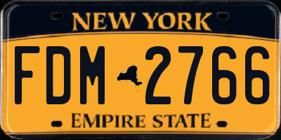 NY license plate FDM2766