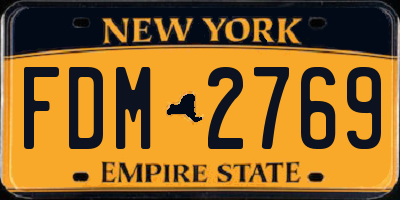 NY license plate FDM2769