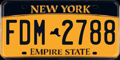 NY license plate FDM2788