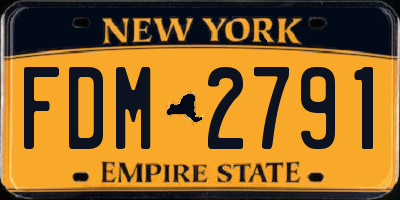NY license plate FDM2791