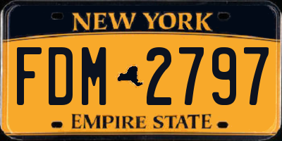 NY license plate FDM2797