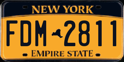 NY license plate FDM2811