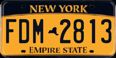 NY license plate FDM2813
