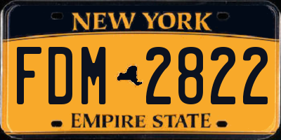 NY license plate FDM2822