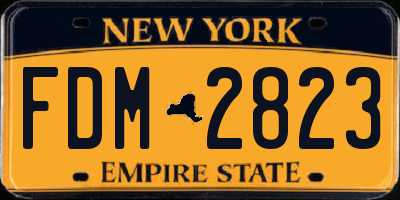 NY license plate FDM2823