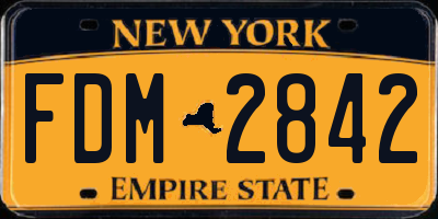 NY license plate FDM2842