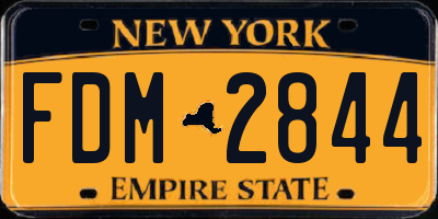 NY license plate FDM2844