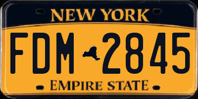 NY license plate FDM2845