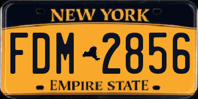 NY license plate FDM2856