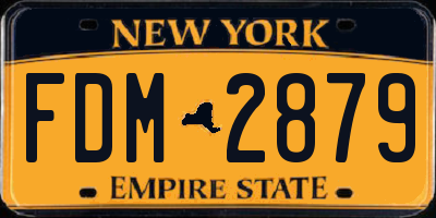 NY license plate FDM2879