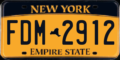 NY license plate FDM2912