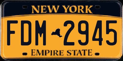 NY license plate FDM2945