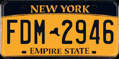 NY license plate FDM2946