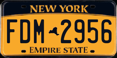 NY license plate FDM2956