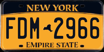 NY license plate FDM2966
