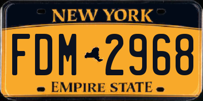 NY license plate FDM2968