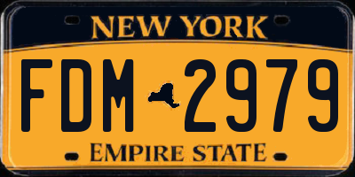 NY license plate FDM2979
