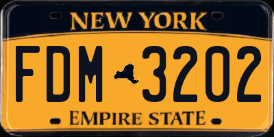 NY license plate FDM3202